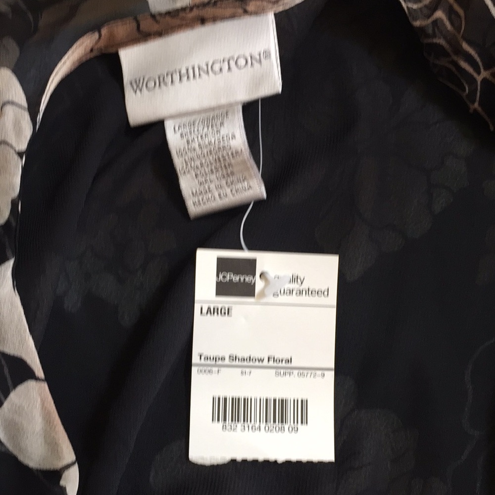 Worthington silk blouse with wrap front - Picture 7 of 12
